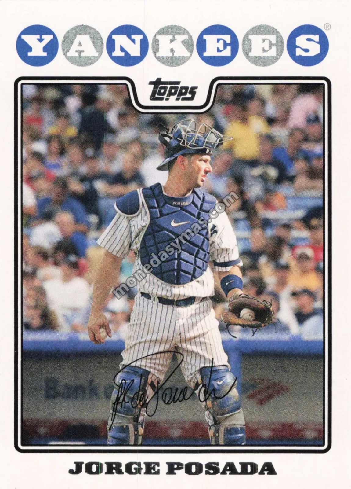 2008 Topps Jorge Posada #NYY13 (New York Yankees)