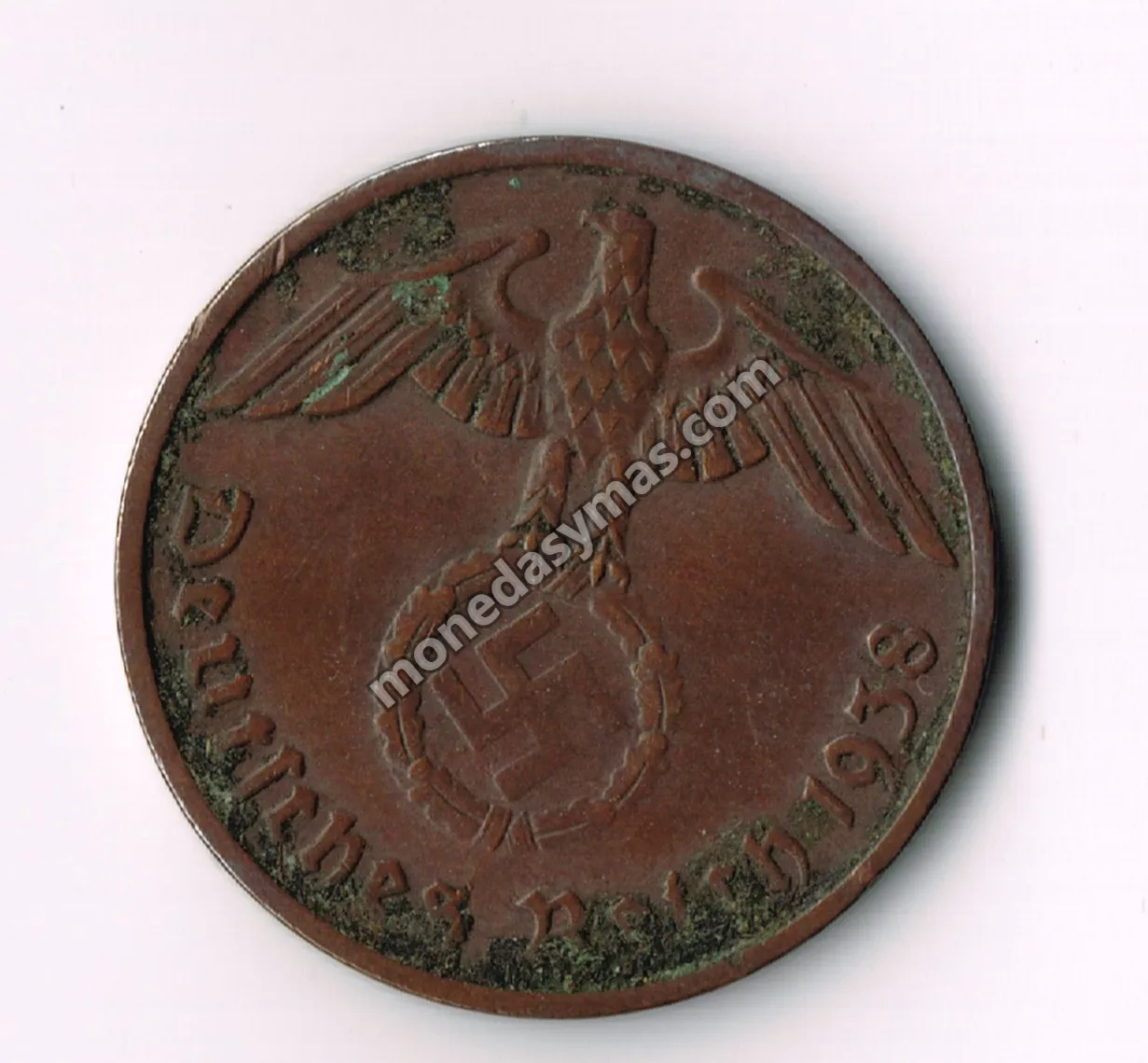 Alemania 2 Reichspfennig 1938-D