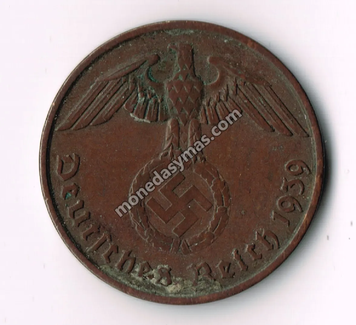 Alemania 2 Reichspfennig 1939-J
