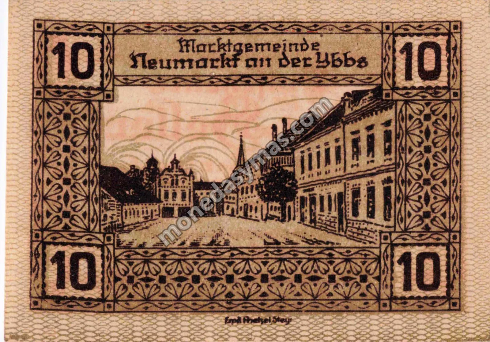 Austria Notgeld 10 Heller 1920 - Neumarkt an der Ybbs (Sepia)