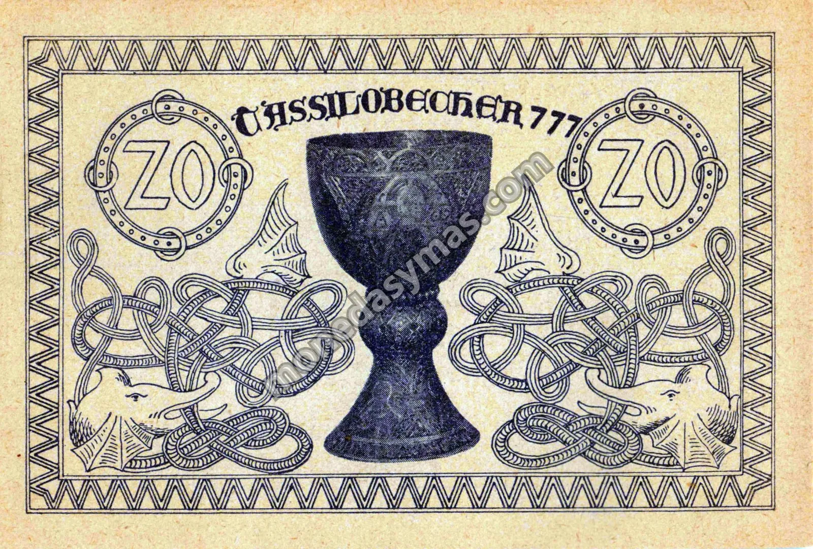 Austria Notgeld 20 Heller 1920 - Kremsmünster-Land (Tassilobecher)