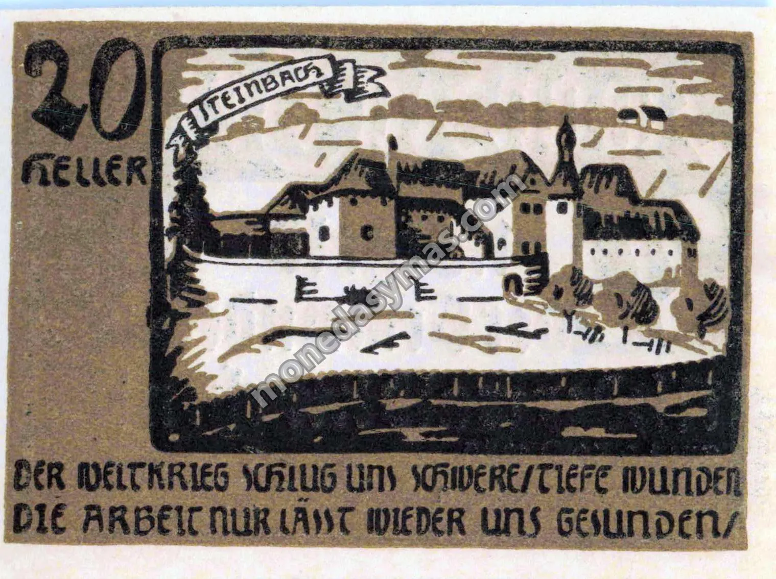 Austria Notgeld 20 Heller 1920 - Niederwaldkirchen / Steinbach