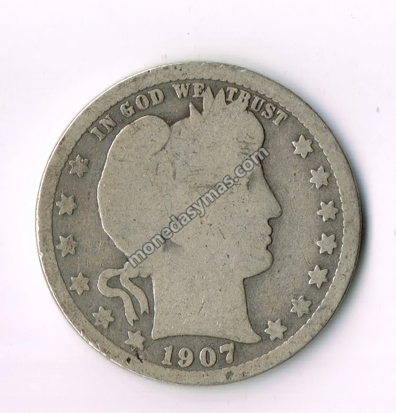Barber Half Dollar 1907