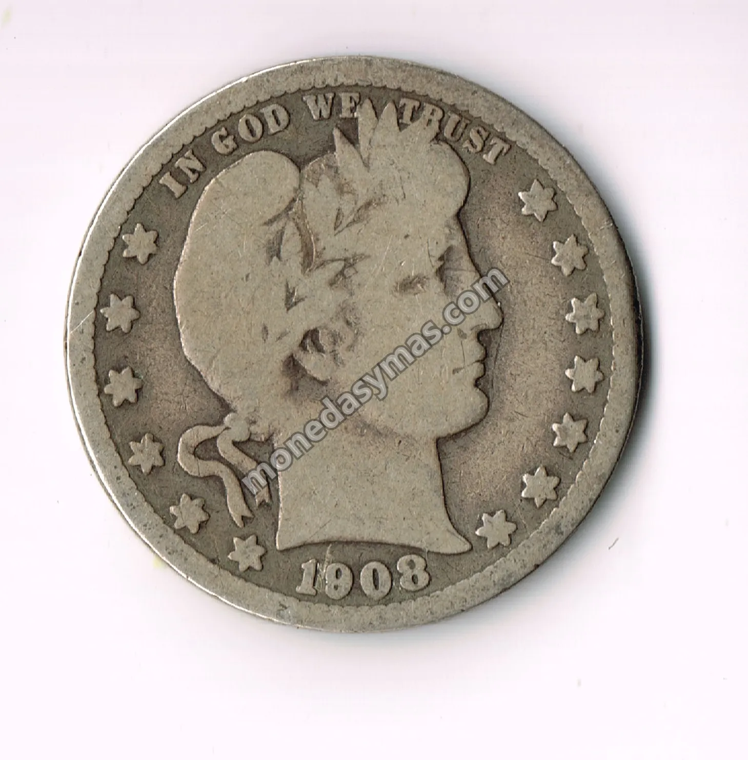 Barber Quarter 1908