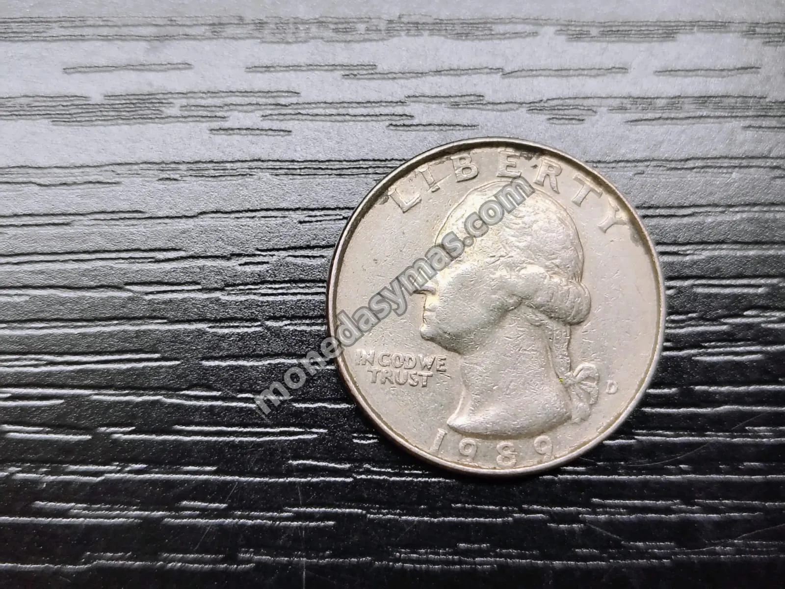 Washington Quarter 1989-D (Error Broadstrike / Partial Collar)